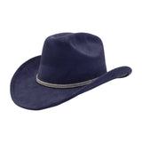 MEN WOMEN SUEDE WESTERN COWBOY FEDORA HAT_CWAH04395