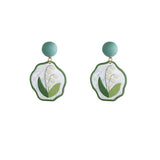 Xinling Oil Painting Orchid Earrings_Cwaje1625