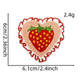 NEW PINK STRAWBERRY EMBROIDERED CLOTH PATCH_CWMM4014