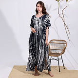 Tie-Dye Cotton Blend Beach Cover-Up Robe_Cwmm6142