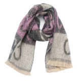 LETTER JACQUARD SCARF WINTER SHORT FRINGE WRAP_CWASC0863