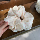 PINK FLORAL 4 LAYER SCRUNCHIE FOR LOW BUNS_CWAHA5517