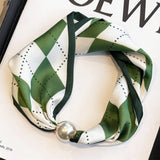 Pearl Magnetic Skinny Silk Neck Scarf_Cwasc03934