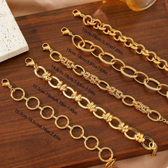 Versatile 18K Gold Titanium Steel Bracelet_Cwmm3719