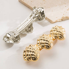 MINIMALIST METAL SPRING CLIP SHELL SHAPE HAIRPIN_CWAHA6178