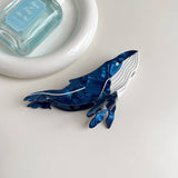 DEEP BLUE WHALE HAIR CLAW OCEAN STYLE CLIP_CWAHA5758