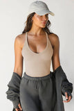 Y2K Style Solid Color Sexy Low-Cut Tight Halter Vest