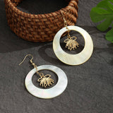 FASHION VINTAGE NATURAL WHITE SHELL EARRINGS_CWMM4281