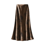 Tie-Dye Satin Print Fishtail Midi Skirt_Cwbms0386