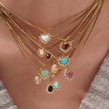 MINIMALIST HEART NECKLACE WITH BLUE TIGERS EYE_CWMM8820