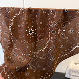Elegant Herringbone Faux Silk Square Wrap Scarf_Cwasc03441