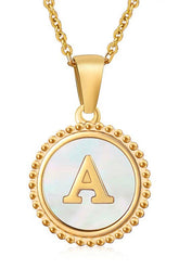 SIMPLE ROUND ALPHABET INITIALS PENDANT NECKLACE_CWAJE215