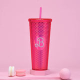 DOUBLE LAYER PORTABLE PLASTIC STRAW DIAMOND CUP_CWMM0978
