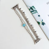 APPLE WATCH 9 I WATCH 8 BEADED ELASTIC STRAP_CWWW0066