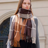 DOPAMINE COLOR MATCHING CASHMERE SCARF WARM_CWASC0220