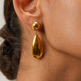 18K GOLD STAINLESS STEEL TEARDROP EARRINGS_CWASC1681