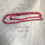 COCONUT SHELL RED MULTI LAYER BEAD VINTAGE NECKLACE_CWMM4571