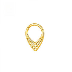 NEW PUNK POLISHED STEEL TEARDROP SEPTUM RING_CWMM9604