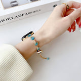 APPLE WATCH 9 CATS EYE METAL BRACELET STRAP_CWWW0064