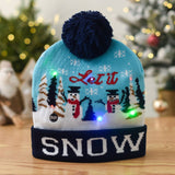 CHRISTMAS LED LIGHT GLOWING KNITTED CHRISTMAS HAT_CWAH2314