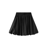 PUFFY PLEATED BUD SKIRT LANTERN SKIRT SHORT SKIRT_CWBMS0321