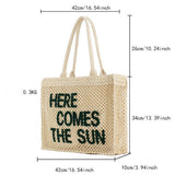 LARGE CAPACITY STRAW BAG WITH EMBROIDERED LETTERS_CWAB4700