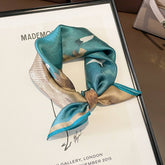 CRANE PRINT 100 SILK SQUARE SCARF 53CM FOR WOMEN_CWASC0600