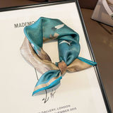 CRANE PRINT 100 SILK SQUARE SCARF 53CM FOR WOMEN_CWASC0600