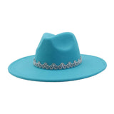 MEN WOMEN WOOL BLEND FEDORA HAT HEART TOP_CWAH04386