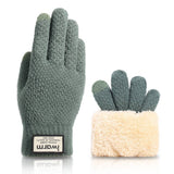 OUTDOOR LEISURE PLUS VELVET WARM KNITTED GLOVES_CWAG0132