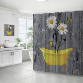 FLOWER WATERPROOF BATHROOM SHOWER CURTAIN_CWMM1798