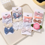 BABY FLORAL PRINT HAIR CLIP SET CHRISTMAS STYLE_CWAHA6745
