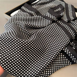 Elegant Polka Dot Herringbone Cotton Neck Scarf_Cwasc03432