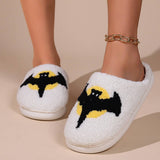 HALLOWEEN BAT PATTERN WARM COTTON SLIPPERS_CWSHS0851