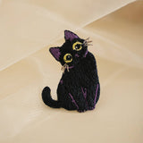 3D CAT EMBROIDERED IRON ON PATCH FOR STAIN REPAIR_CWMM5921
