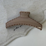 Milk Coffee Print Claw Clip Chic Bun Accessory_Cwaha08238