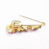 Cwaje2560_Flower Rhinestone Clothing Accessories Pin