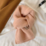 CUTE KNIT SCARF UNISEX SOLID COLOR NECK WARMER_CWASC1509