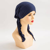 MULTICOLOR FASHION CURVED RIBBON TURBAN HAT_CWASC2430