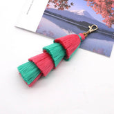 MIXED COLOR TASSEL PENDANT KEYCHAIN_CWMM1565