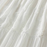 PANELED CAKE A LINE PLEATED SKIRT WITH FLOWING HEM_CWBMS0355