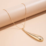 Water Drop Big Pendant Punk Style Necklace