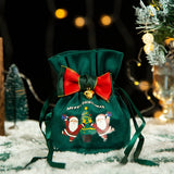 Velvet Apple Gift Bag Xmas Eve Candy Pouch_Cuab00752