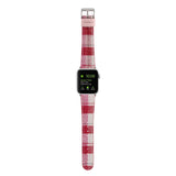 IWATCH8 1 PLUSH CHECKERED LEATHER STRAP_CWWW0049