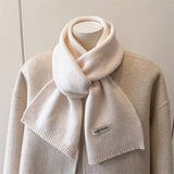 Solid Knit Scarf Soft Warm Winter Shawl_Cwasc03456