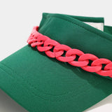 NORDIC ACRYLIC CHAIN SUN VISOR HAT FOR WOMEN_CWAH3316