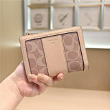 Geometric Pattern Bifold Zip Snap Wallet For Women_Cwab06204