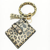 LEOPARD KEYCHAIN BANGLE WITH PU CARD HOLDER_CWAB5006