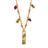 HANDMADE ZODIAC SQUARE STEEL COTTON NECKLACE_CWMM8867