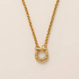 STAINLESS STEEL HEART NECKLACE WITH ZIRCONIUM_CWMM5710